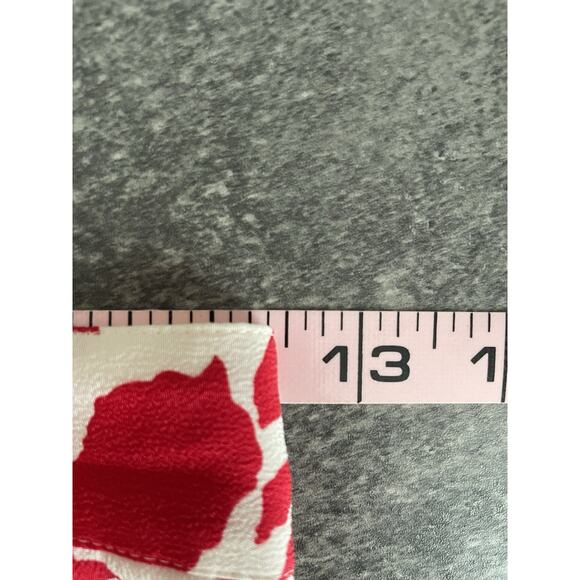 VTG Liz Claiborne Skirt Womens  6 Red Hot Artsy Flowy Career Boss Babe Rich Mom - Picture 7 of 9